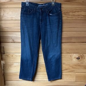 Eddie Bauer Women's Indigo Boyfriend Cropped Denim Jeans Size 6